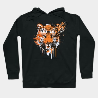 Colorful tiger face art Hoodie